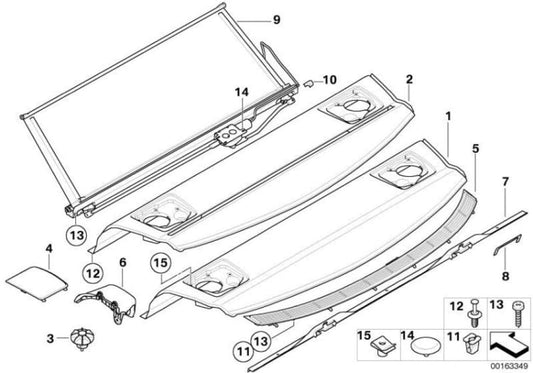 Persiana Cortina Solar Eléctrica Para Bmw Berlina E90 Serie 3. Original Recambios