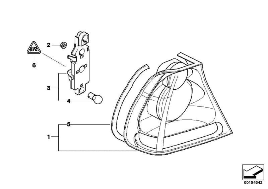 Piloto Trasero Izquierdo Serie 3 (63216920245) Para Bmw E46. Original Recambios