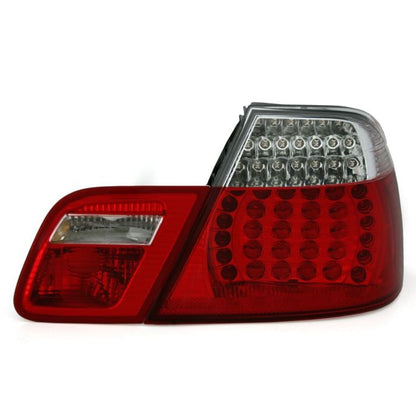 Pilotos Traseros De Led Homologados Para Bmw E46 Cabrio 1999-2003 Y M3 2000-2006 Rojo/transparente