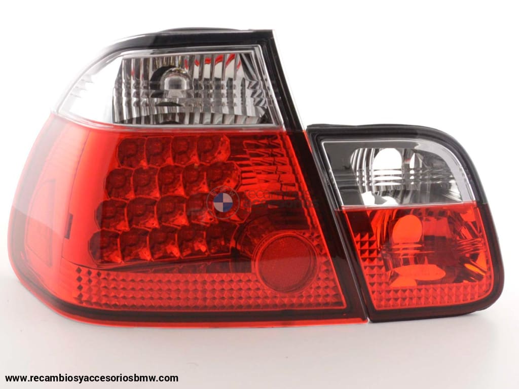 Juego De Luces Traseras Led Bmw Serie 3 Sedán Tipo E46 01-05 Transparente / Rojo Lights > Rear/tail