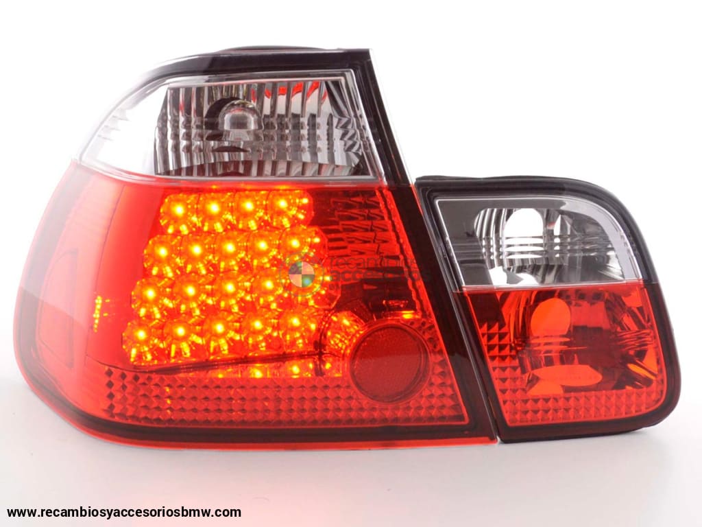 Juego De Luces Traseras Led Bmw Serie 3 Sedán Tipo E46 01-05 Transparente / Rojo Lights > Rear/tail