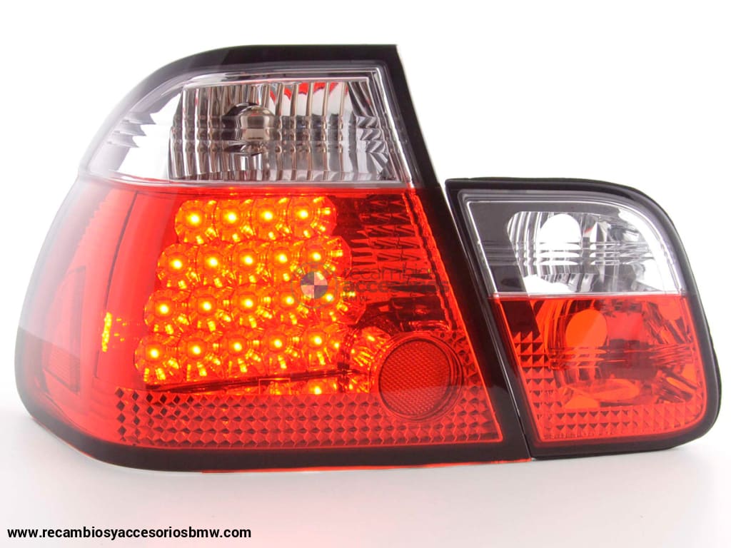 Pilotos Traseros Led Bmw Serie 3 Sedán Tipo E46 98-01 Transparente / Rojo Lights > Rear/tail Lights