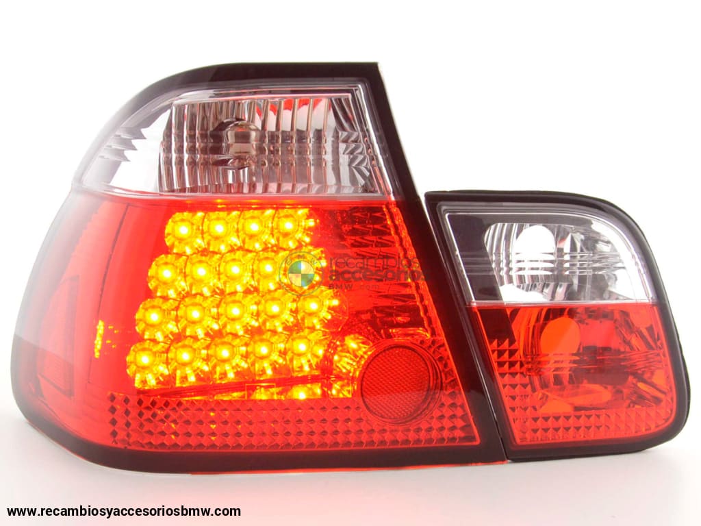 Pilotos Traseros Led Bmw Serie 3 Sedán Tipo E46 98-01 Transparente / Rojo Lights > Rear/tail Lights