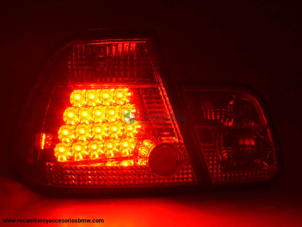 Pilotos Traseros Led Bmw Serie 3 Sedán Tipo E46 98-01 Transparente / Rojo Lights > Rear/tail Lights