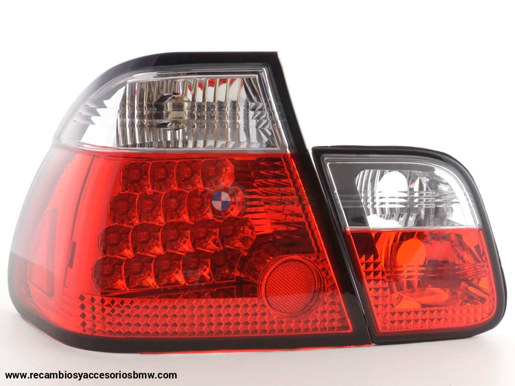 Pilotos Traseros Led Bmw Serie 3 Sedán Tipo E46 98-01 Transparente / Rojo Lights > Rear/tail Lights