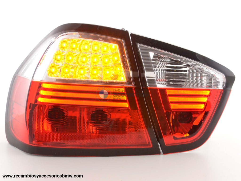 Juego De Luces Traseras Led Bmw Serie 3 Sedán Tipo E90 05-08 Transparente / Rojo Lights > Rear/tail