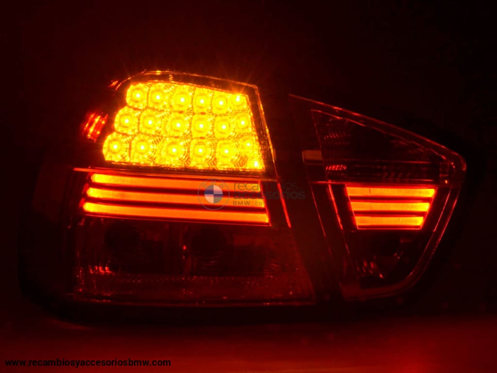 Juego De Luces Traseras Led Bmw Serie 3 Sedán Tipo E90 05-08 Transparente / Rojo Lights > Rear/tail