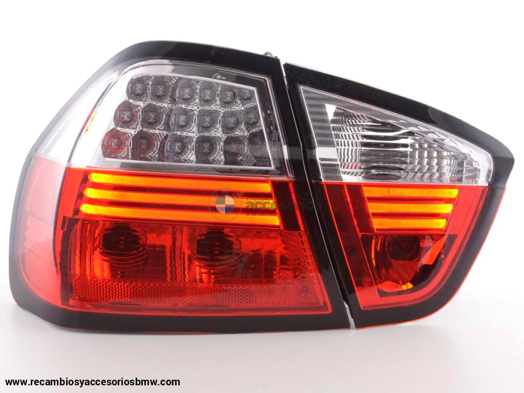 Juego De Luces Traseras Led Bmw Serie 3 Sedán Tipo E90 05-08 Transparente / Rojo Lights > Rear/tail