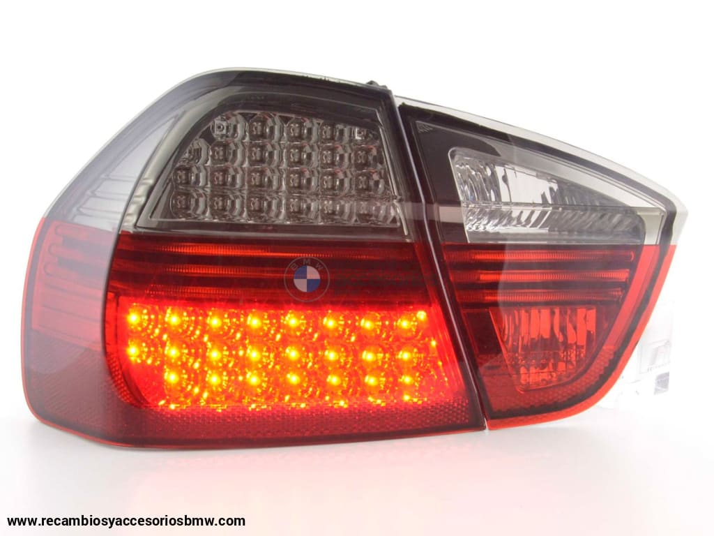 Juego De Luces Traseras Led Bmw Serie 3 Sedán Tipo E90 05-08 Negro / Rojo Lights > Rear/tail Lights