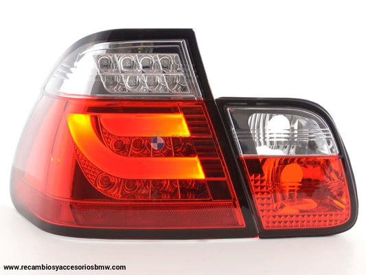 Juego De Luces Traseras Led Bmw 3-Series E46 Limo 98-01 Rojo / Transparente Lights > Rear/tail