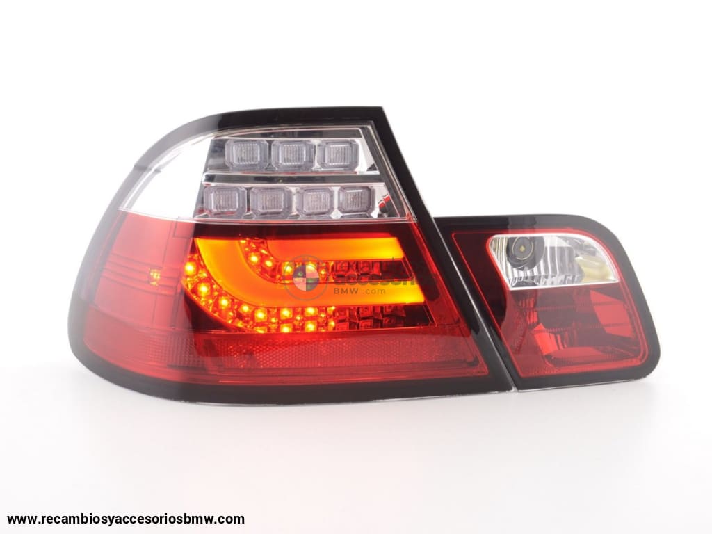 Juego De Luces Traseras Led Bmw Serie 3 E46 Coupe 99-02 Transparente / Rojo Lights > Rear/tail