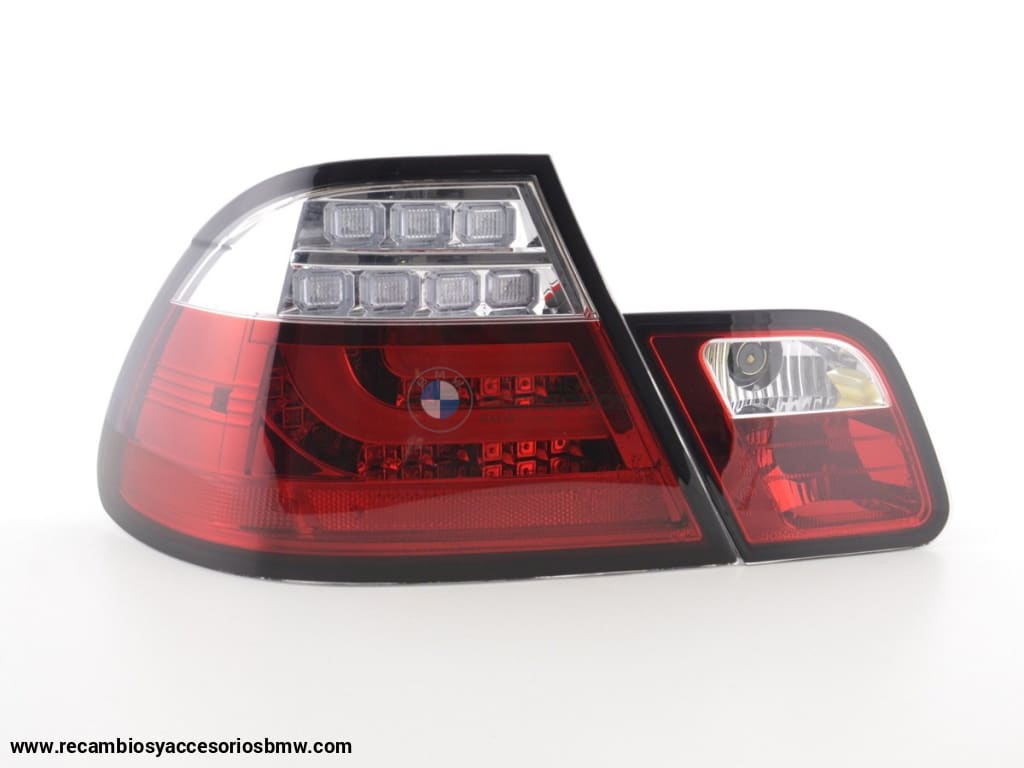 Juego De Luces Traseras Led Bmw Serie 3 E46 Coupe 99-02 Transparente / Rojo Lights > Rear/tail