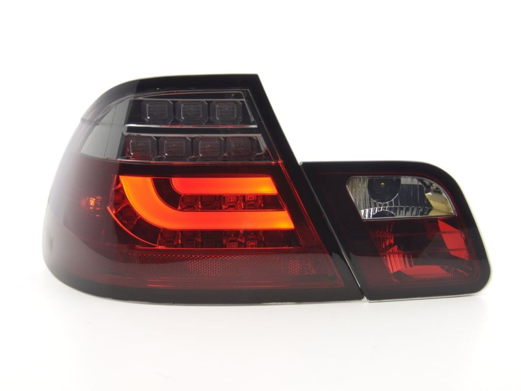 Juego De Luces Traseras Led Bmw Serie 3 E46 Coupe 99-03 Rojo / Negro Lights > Rear/tail Lights