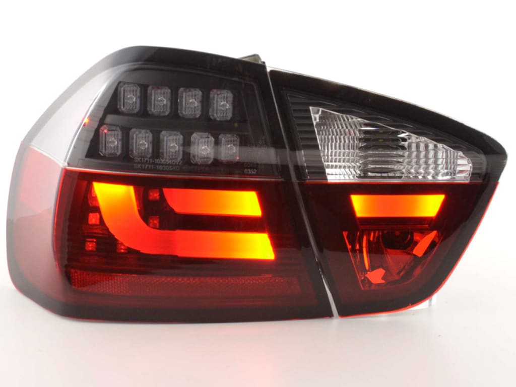 Juego De Luces Traseras Led Bmw Serie 3 E90 Limo 05-08 Rojo / Negro Lights > Rear/tail Lights