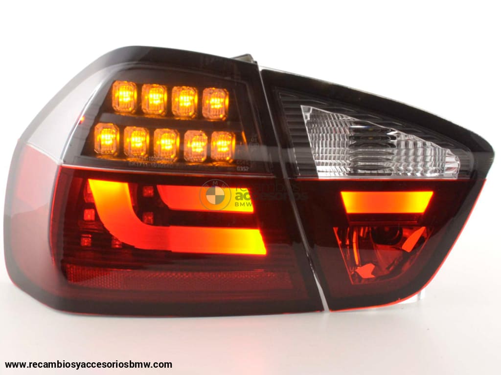 Juego De Luces Traseras Led Bmw Serie 3 E90 Limo 05-08 Rojo / Negro Lights > Rear/tail Lights