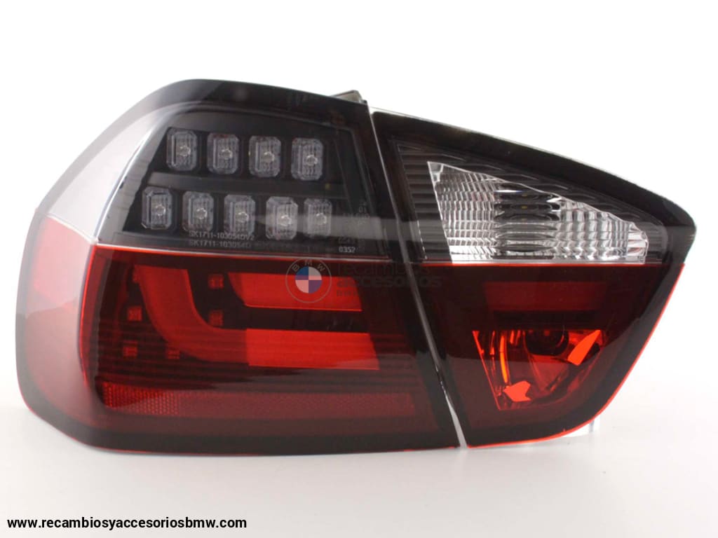 Juego De Luces Traseras Led Bmw Serie 3 E90 Limo 05-08 Rojo / Negro Lights > Rear/tail Lights