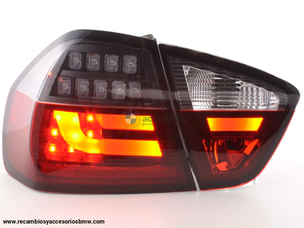 Juego De Luces Traseras Led Bmw Serie 3 E90 Limo 05-08 Rojo / Negro Lights > Rear/tail Lights