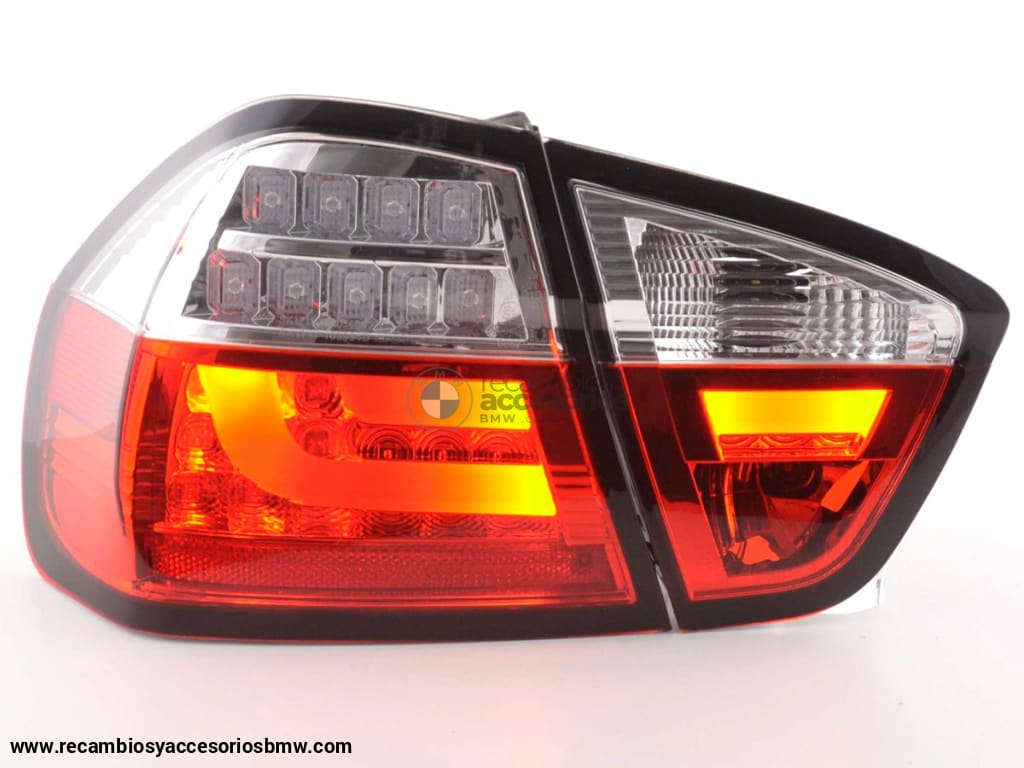 Juego De Luces Traseras Led Bmw Serie 3 E90 Limo 05-08 Rojo / Transparente Lights > Rear/tail Lights