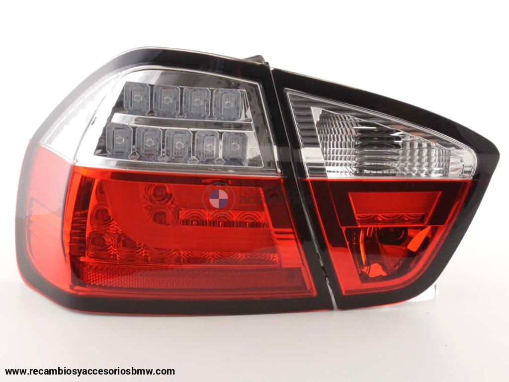 Juego De Luces Traseras Led Bmw Serie 3 E90 Limo 05-08 Rojo / Transparente Lights > Rear/tail Lights