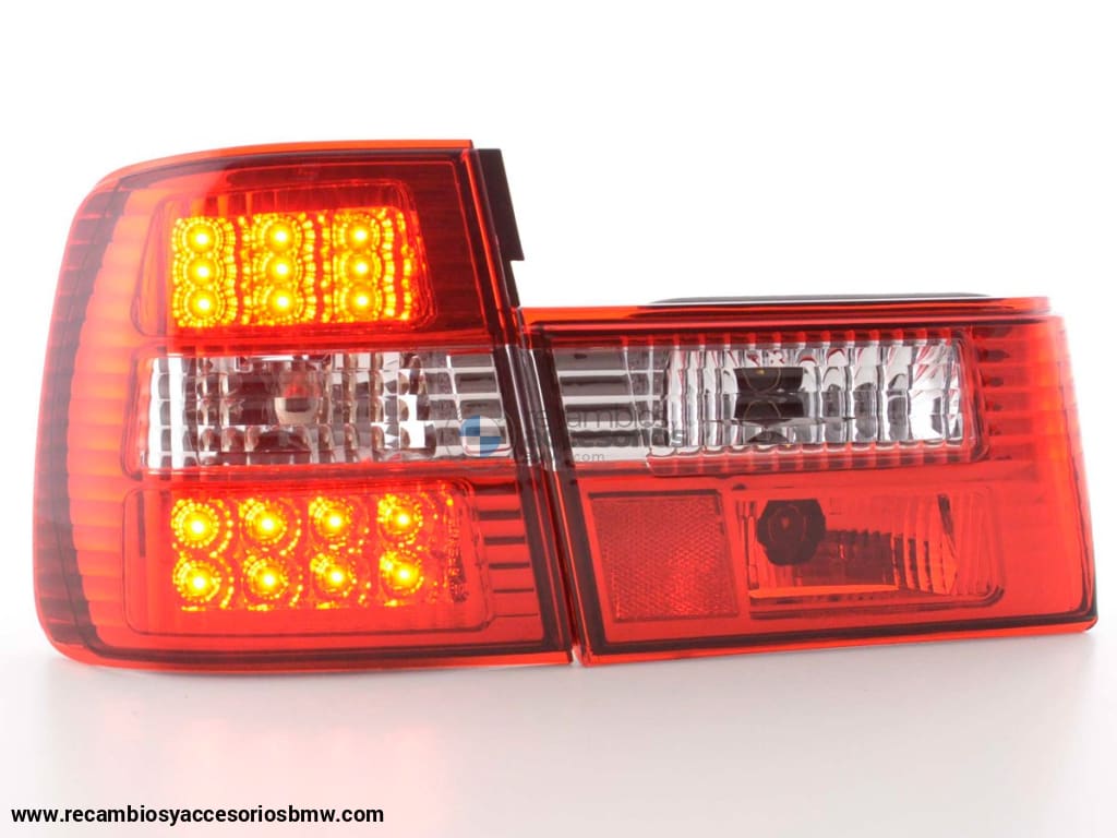 Juego De Luces Traseras Led Bmw Serie 5 Tipo E34 88-94 Transparente / Rojo Lights > Rear/tail Lights