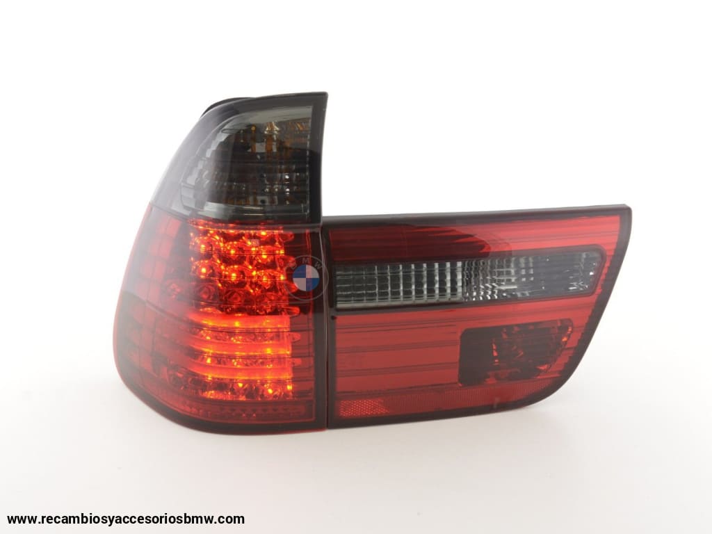 Juego De Luces Traseras Led Bmw X5 Tipo E53 98-02 Negro / Rojo Lights > Rear/tail Lights