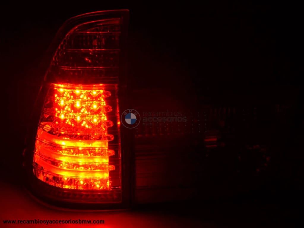 Juego De Luces Traseras Led Bmw X5 Tipo E53 98-02 Transparente / Rojo Lights > Rear/tail Lights