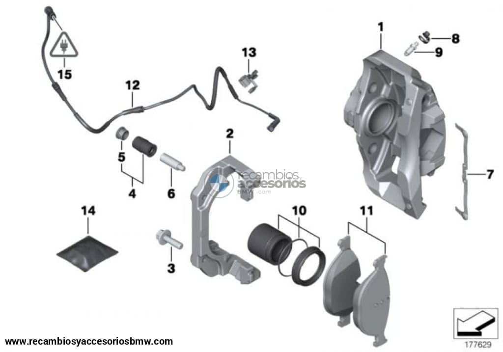 Pinza De Freno Para Bmw F01 F02 F06 F07 F10 F04 F11 F12 F13. Original Recambios