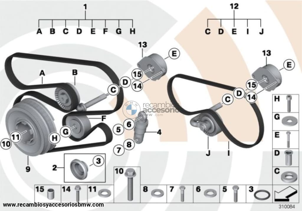 Polea Cigüeñal Para Bmw E46 E39. Original Recambios