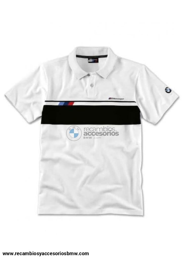 Polo Bmw M Motorsport Para Hombre Blanco Xl. Original Recambios