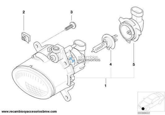 Portalámparas Original Bmw Para E46. Original Recambios