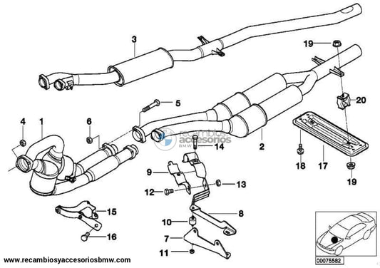 Precatalizador De Repuesto Eu3 Para Bmw E39 . Original Recambios