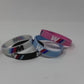 BMW Sport M Potenza - Bracciale silicone nero, bianco, blu e rosa