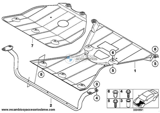 Proteccion Inferior De Grupo Delantero Para Bmw E39. Original Recambios