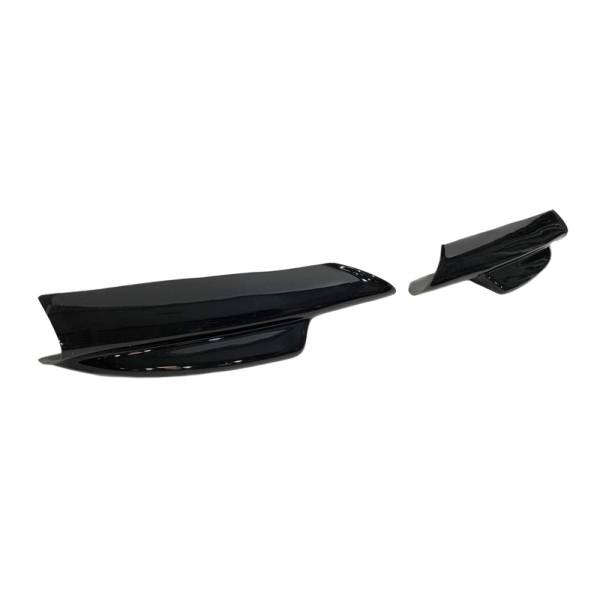 Punteras Bmw E90 / E91 2005 - 2008 M - Tech Negro Brillo Para Tcb0090 Tcb0901 Spoiler Delantero