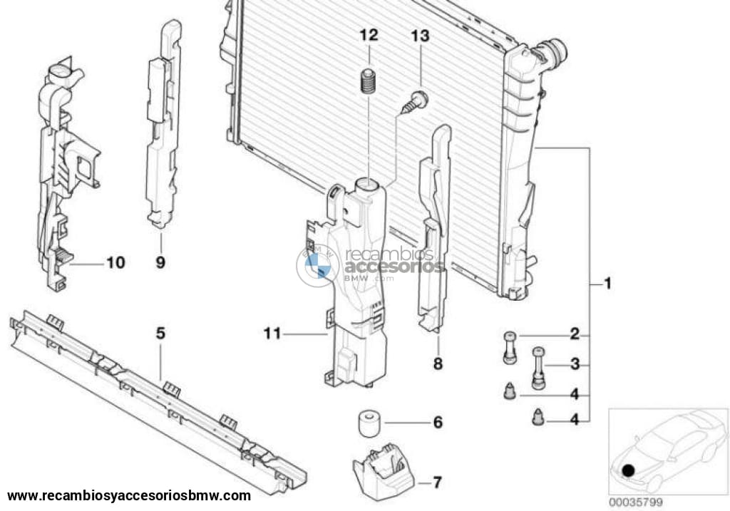 Radiador Bmw Original Para E46. Original Recambios