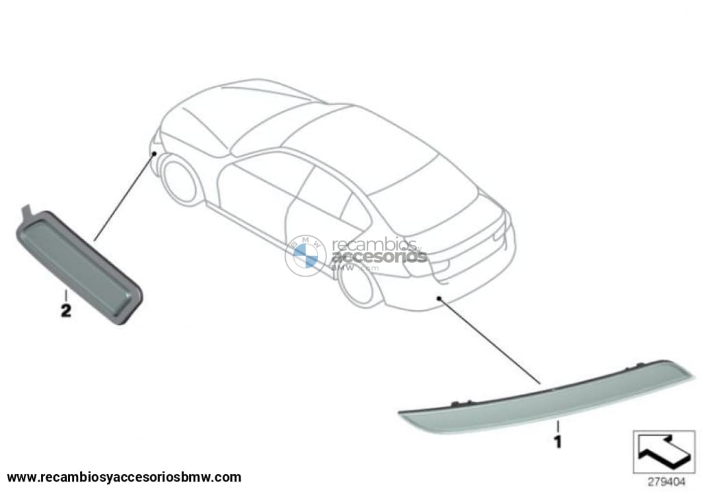 Reflector Trasero Para Bmw F3X. Original Recambios