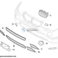 Rejilla Cerrada Parachoques Delantero Normal Izquierda Negro Para Bmw E83. Original Recambios