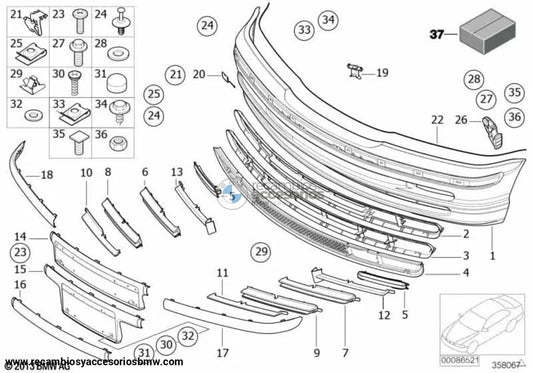 Rejilla Delantera Para Bmw E46. Parrilla Delantera.. Original Recambios