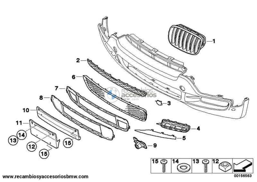 Rejilla Riñonera Capo Delantero Para Bmw E70 E71 . Original Bmw. Recambios