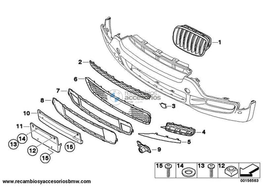 Rejilla Riñonera Capo Delantero Para Bmw E70 E71 . Original Bmw. Recambios