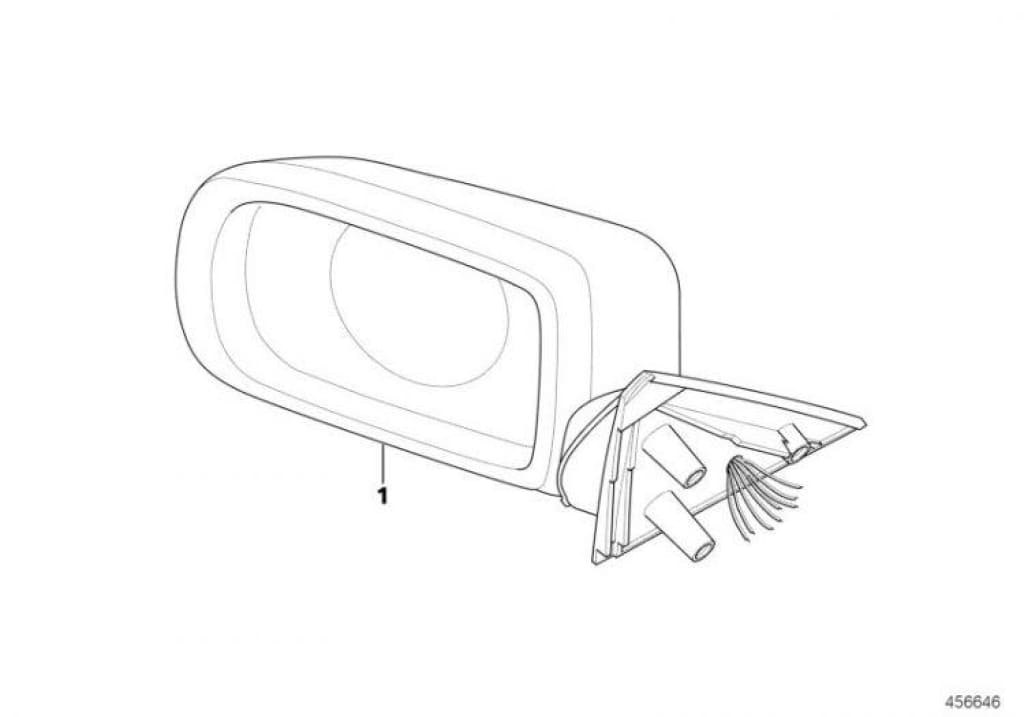 Retrovisor Exterior Bmw Original Sin Vidrio Calefactado Derecho Para E39. Original Recambios