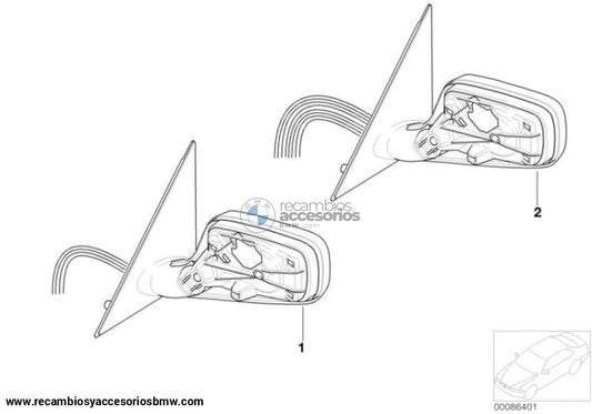 Retrovisor Exterior Calefactado Para Bmw E65 E66 E67. Original Recambios