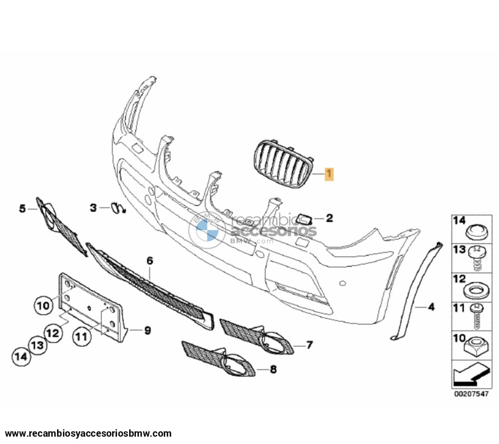 Riñoneras Originales Para Bmw X3 E83 Lci. Recambios