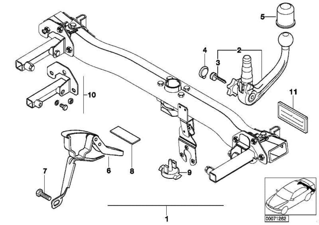 Rótula Extraíble Bola Remolque Para Bmw E53 . Original Recambios