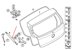 Muelle Maletero Para Bmw Serie 1 E81 Y E87. Original De Recambios