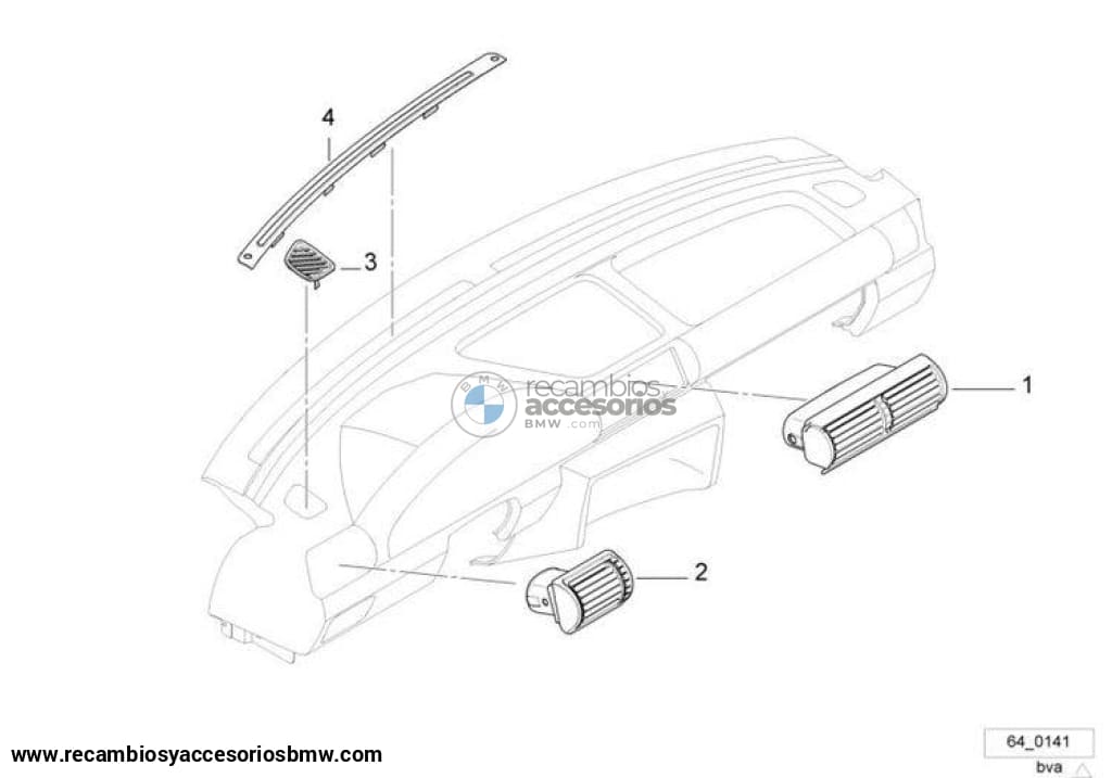 Salida De Aire Salpicadero Para Bmw E36 Compact. Original Recambios