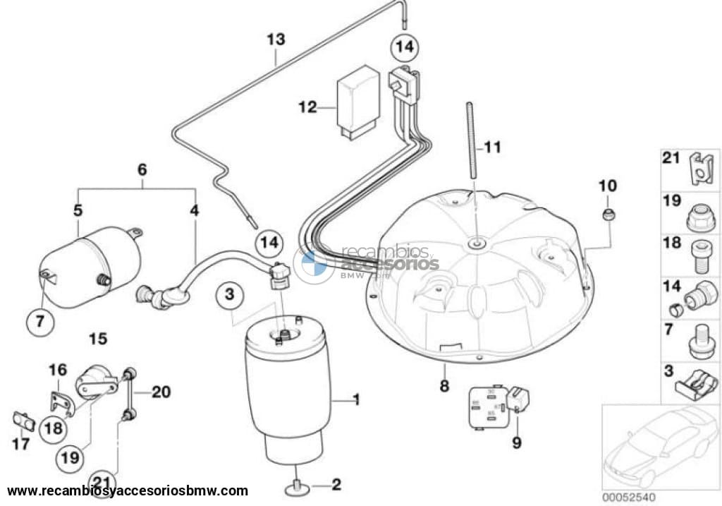 Sensor De Altura/nivel Para Bmw E46 E39 E60 E61 E65 E66 E67 E83 E53 E85 E86 E89. Original Recambios