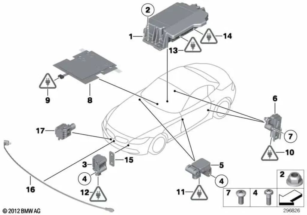 Sensor De Asiento Para Copiloto Bmw E81 E82 E87 E88 E89. Original Recambios