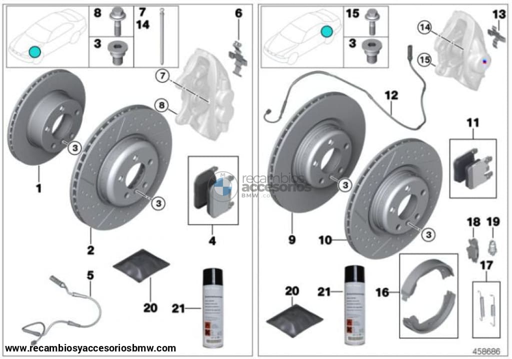 Sensor De Desgaste Pastillas Freno Trasero Para Bmw F20 F30 F21 F31 F34 F32 F22 F33 F36 F23 F82 F83.