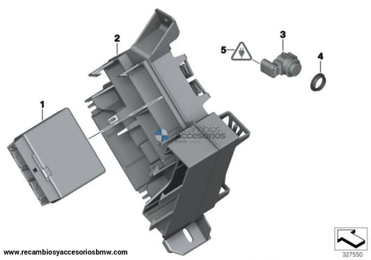 Sensor Ultrasónico Aparacamiento Mineral Grey Wb39 Para Bmw F2X F3X. Original Recambios